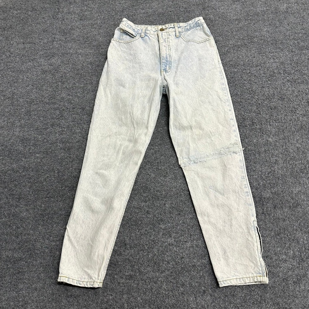 Guess Jeans Womens Size 24 Light Acid Wash High Waist Ankle Zip Vintage USA Made
